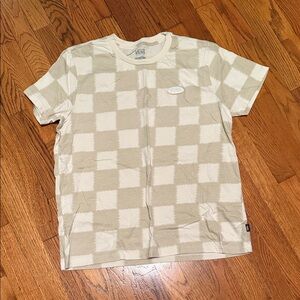 Vans Men's Beige Checkered Tee